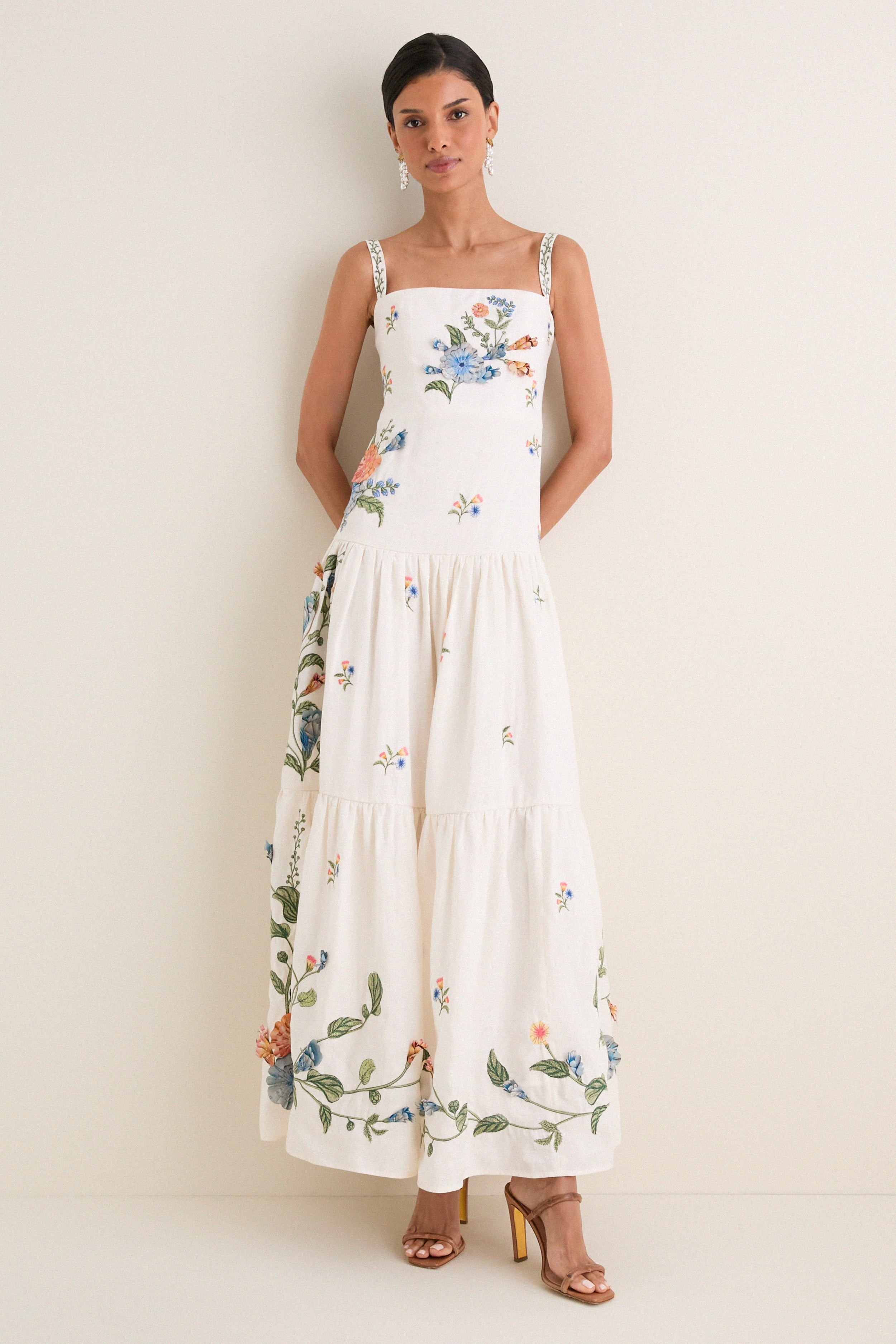 Brisa Embroidered Lima Maxi Dress | Tuckernuck (US)