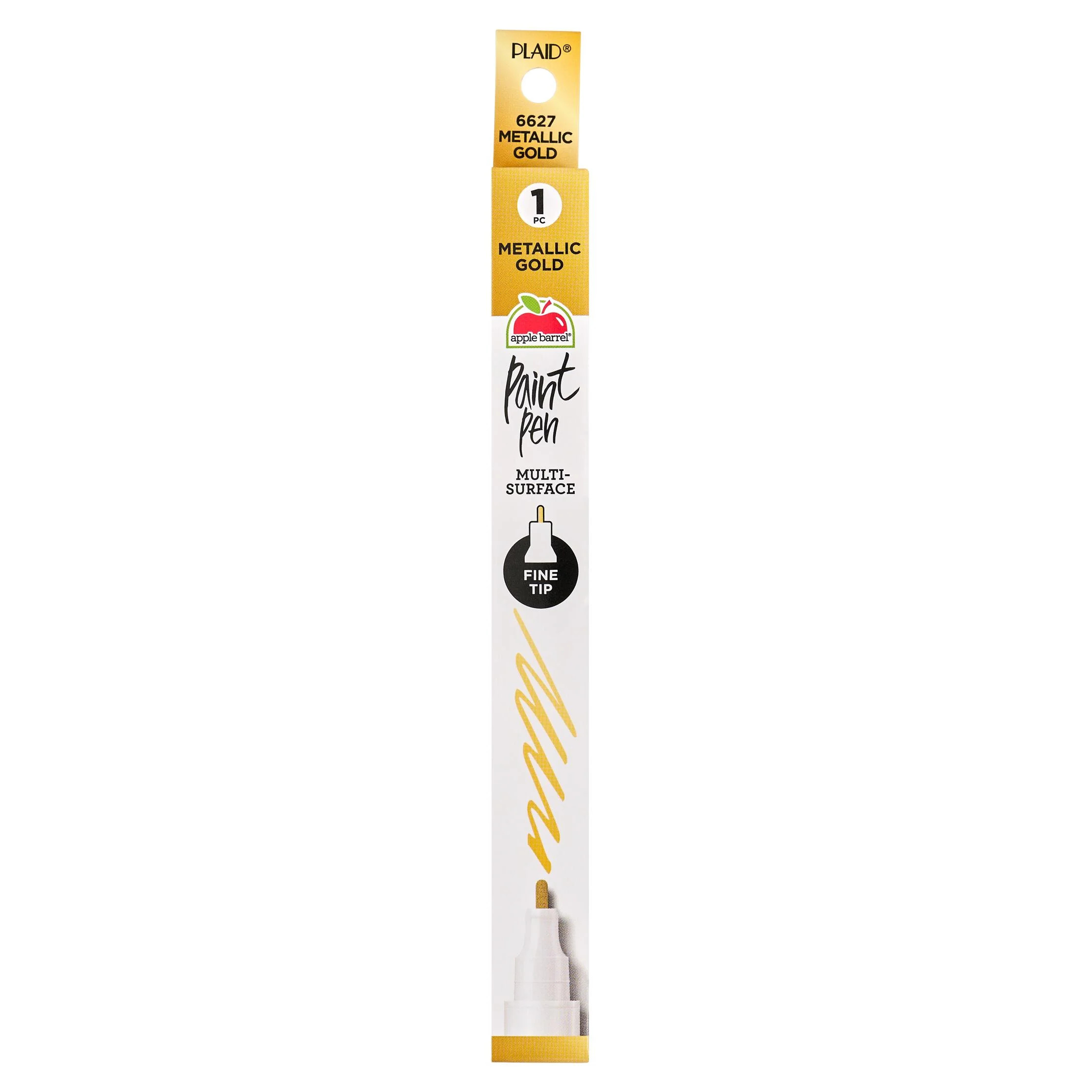 Apple Barrel Multi-Surface Fine Tip Paint Pen, Gold, 1 Piece | Walmart (US)