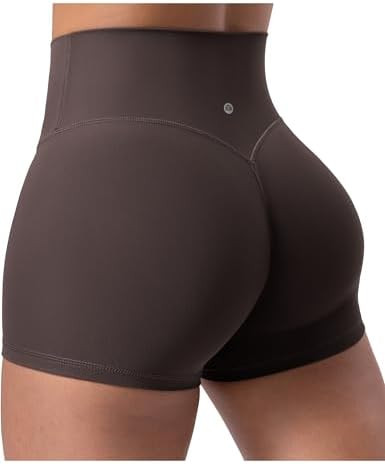 Women's Biker Shorts Workout 2.5" /4" / 6" High Waisted No Front Seam Yoga Hidden Scrunch Running... | Amazon (US)