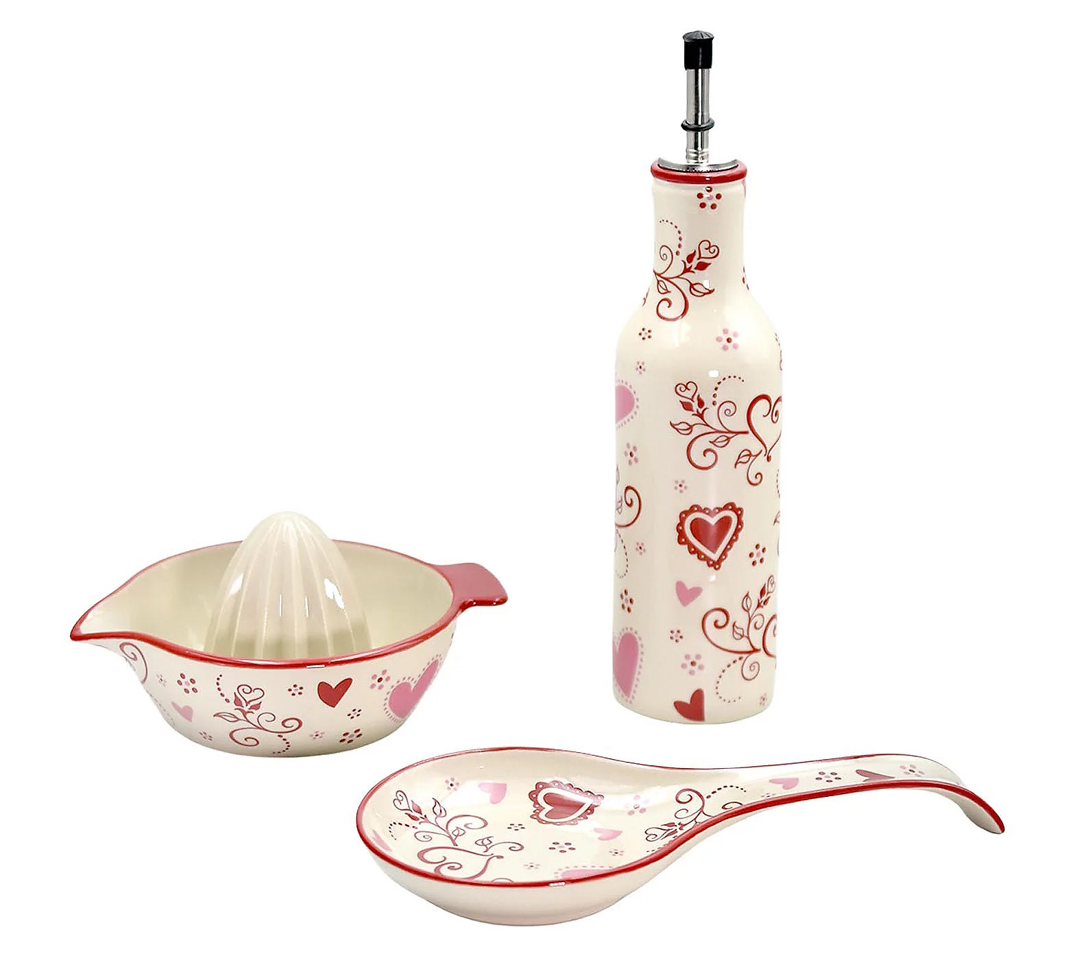 The little details are what make a kitchen feel special. 💗

I'm obsessed with this heart-themed ceramic set. The spoon rest, olive oil dispenser, and citrus juicer add the perfect touch of charm while still being practical enough for everyday use.

#LTKHome #KitchenDecor #HomeFavorites #CuteKitchen #KitchenFinds
 

 