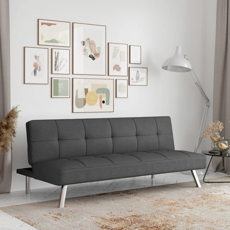 Twin 66.1" Wide Tufted Back Convertible Sofa | Wayfair North America
