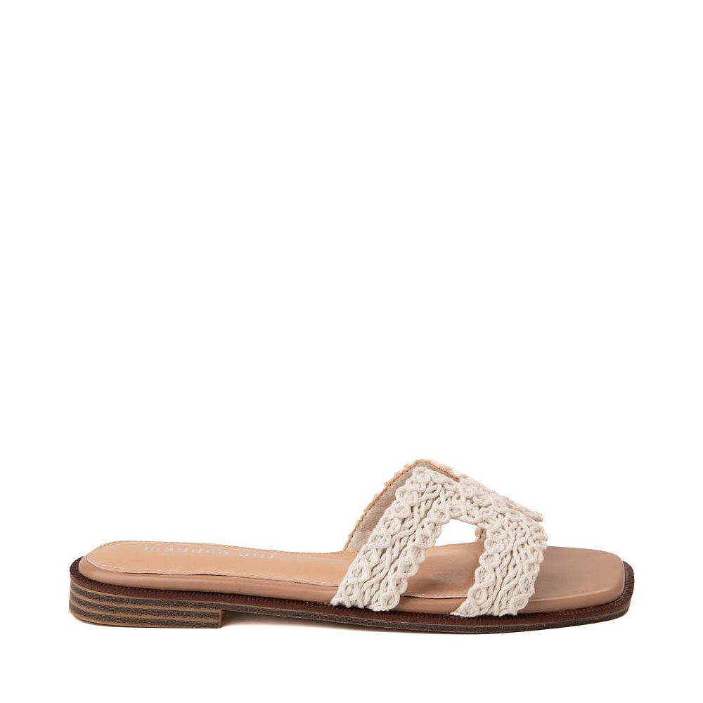 Womens Madden Girl Harmony Crochet H-Strap Slide Sandal - Natural | Journeys