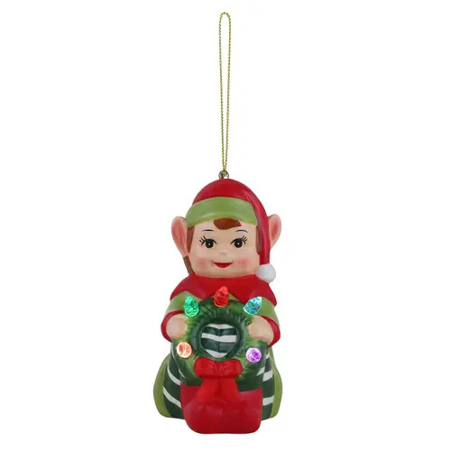 Mr. Christmas Nostalgic Ceramic Ornament - Elf in Multicolor at Nordstrom, Size Small | Nordstrom
