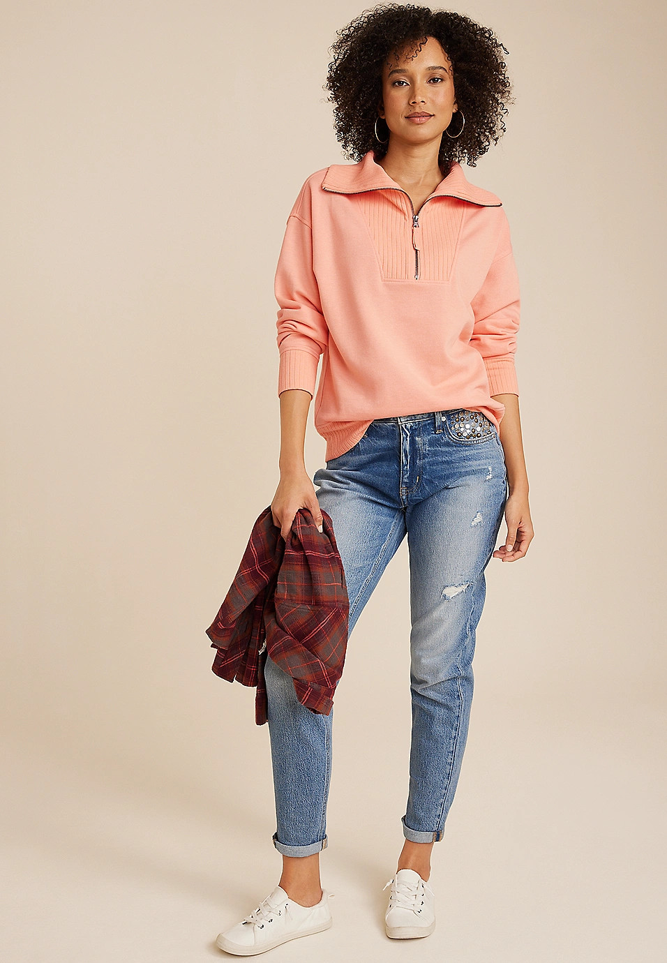 Willowsoft Collared Sweatshirt | Maurices