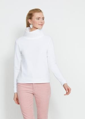 Park Slope Turtleneck (White) | Dudley Stephens