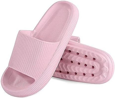SENHINLIN House Air Lightweight Slippers with Extra Thick Sole but Soft Bathroom Anti-Slip Shoes ... | Amazon (US)