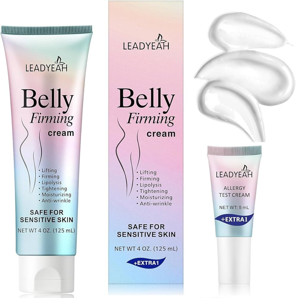 B Flat Belly Firming Cream - Moisturizing, Firming for Stomach, Thighs and Butt, Body Lotion for ... | Amazon (US)