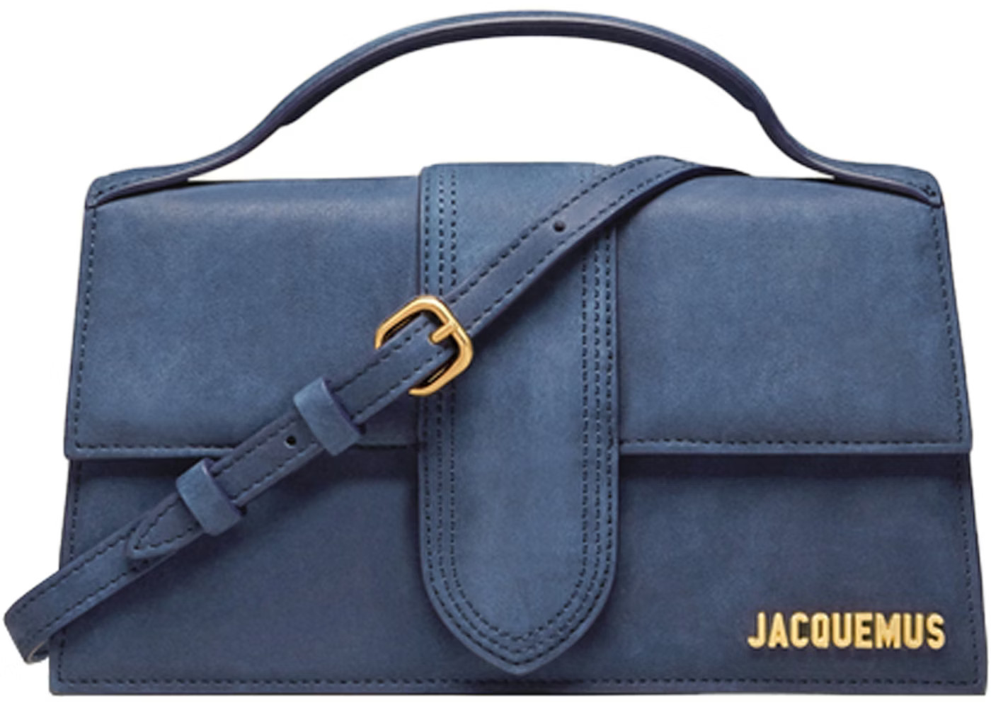 Jacquemus Le Grand Bambino Crossbody Flap BagNubuck Dark Navy | StockX