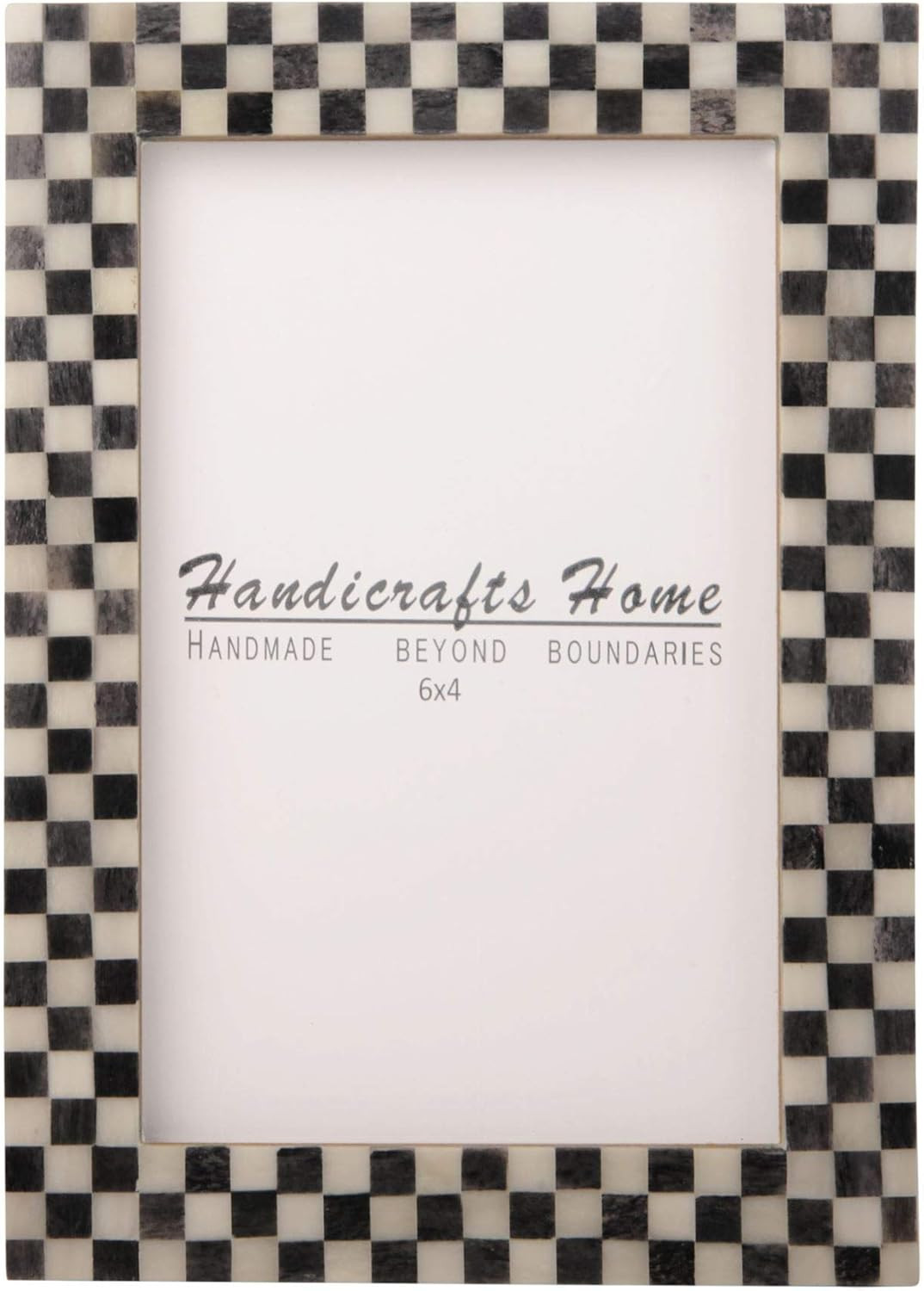 Handicrafts Home Picture Frames - Chic Boho Wall Décor Photo Frame, Grey-White 4" x 6" | Amazon (US)
