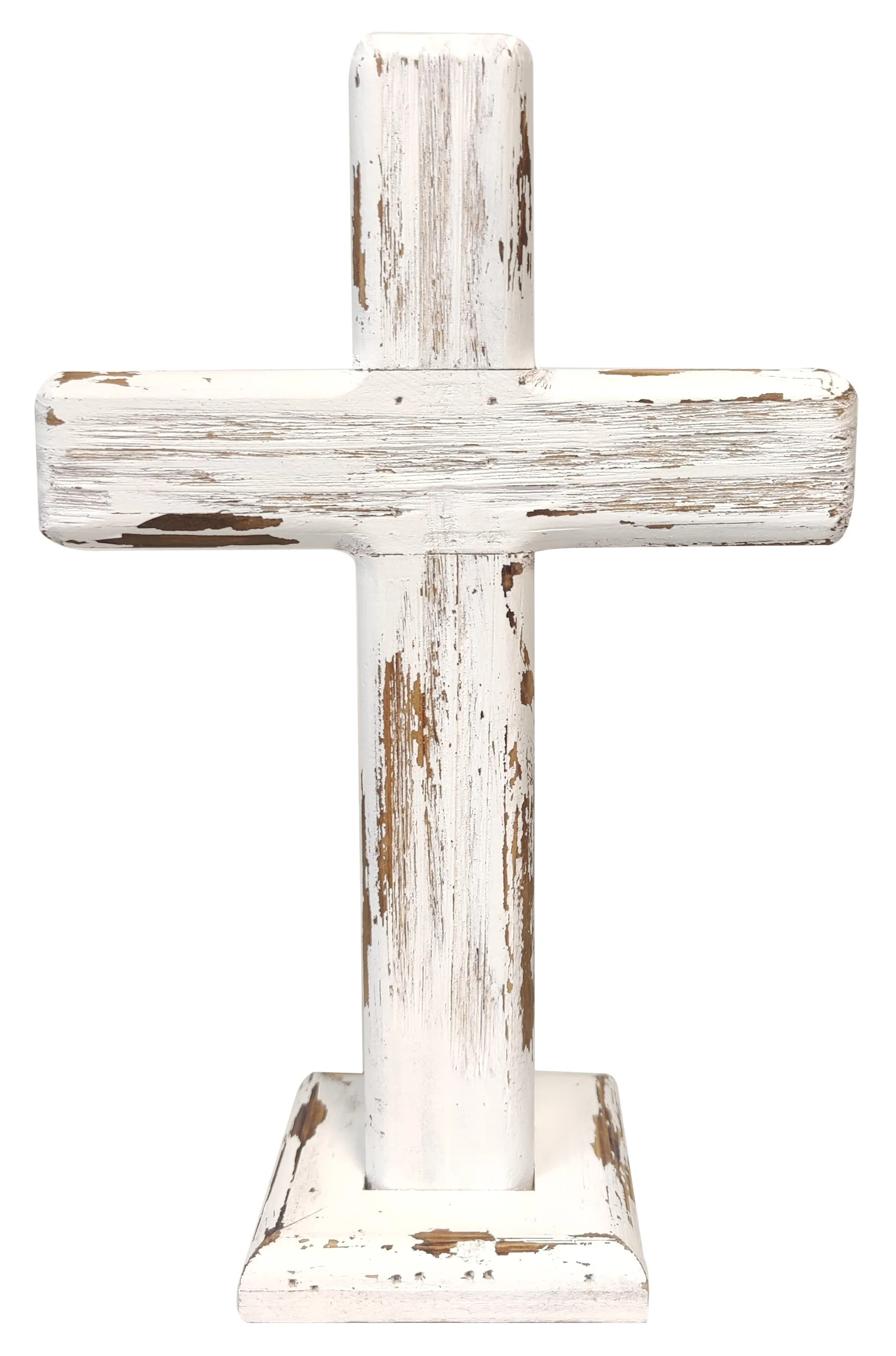 Rosalind Wheeler Alycee Decorative Distressed Wood Standing Cross & Reviews | Wayfair | Wayfair North America