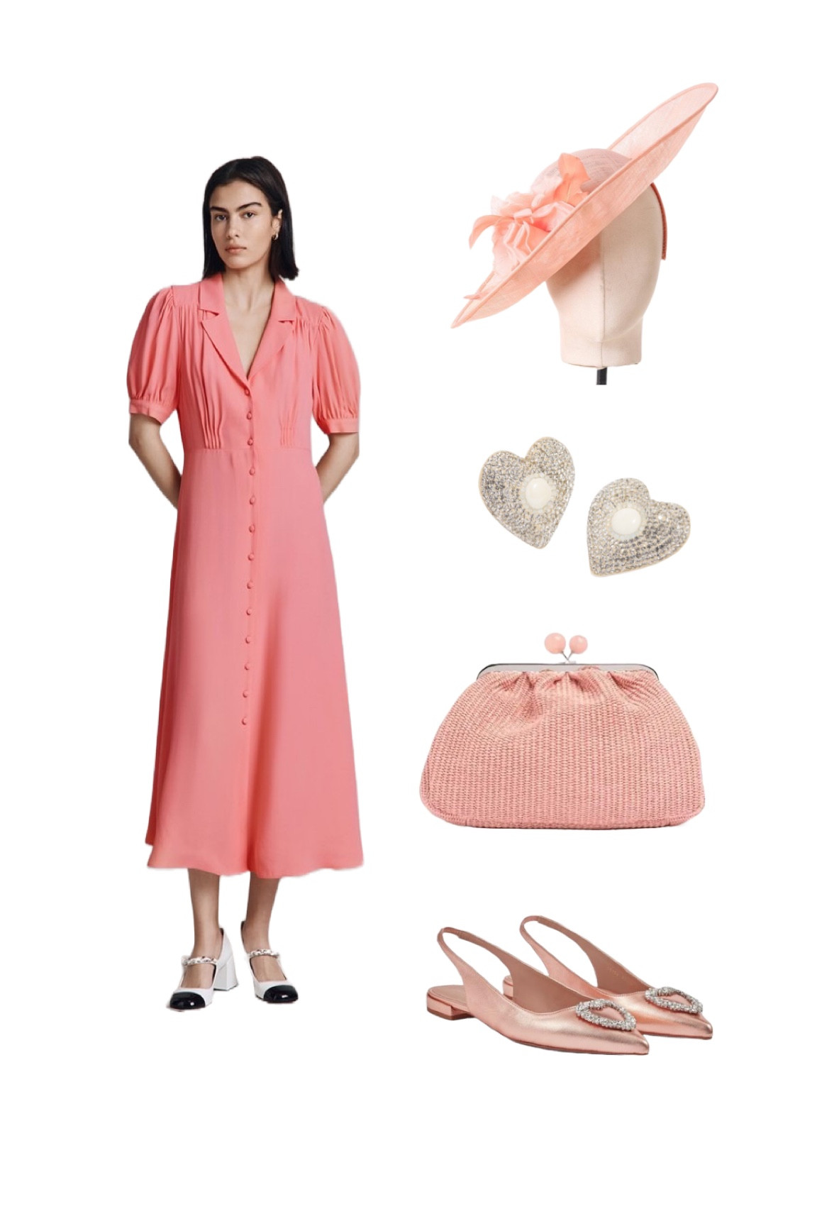 Pretty Peachy! One of this season’s hottest colours, I was instantly drawn to this dress form the new Ghost London collection. It’s rather fun to dress up this style - just add a peach fascinator for events, heart earrings by Needle and Thread, a raffia bag from Weekend by Maxmara (sale!) and adorable slingbacks with heart buckles from LK Bennett. 

Use my 15% off discount code REBECCALIPKINAUTHOR15 with all full price styles at LKB

#weddingguestdress #ghostlondon #mididress #summerdress #weekendbymaxmara

#LTKsummer #LTKuk #LTKSummerSale