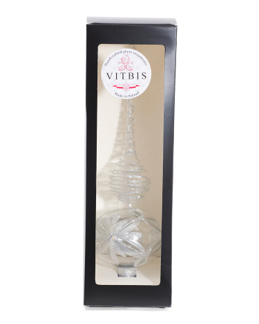 Made In Poland 14.25in Handmade Glass Tree Topper | TJ Maxx