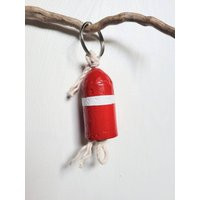 Buoy Keychain, Red & White Upcycled Wine Cork Diving Buoy | Etsy (US)