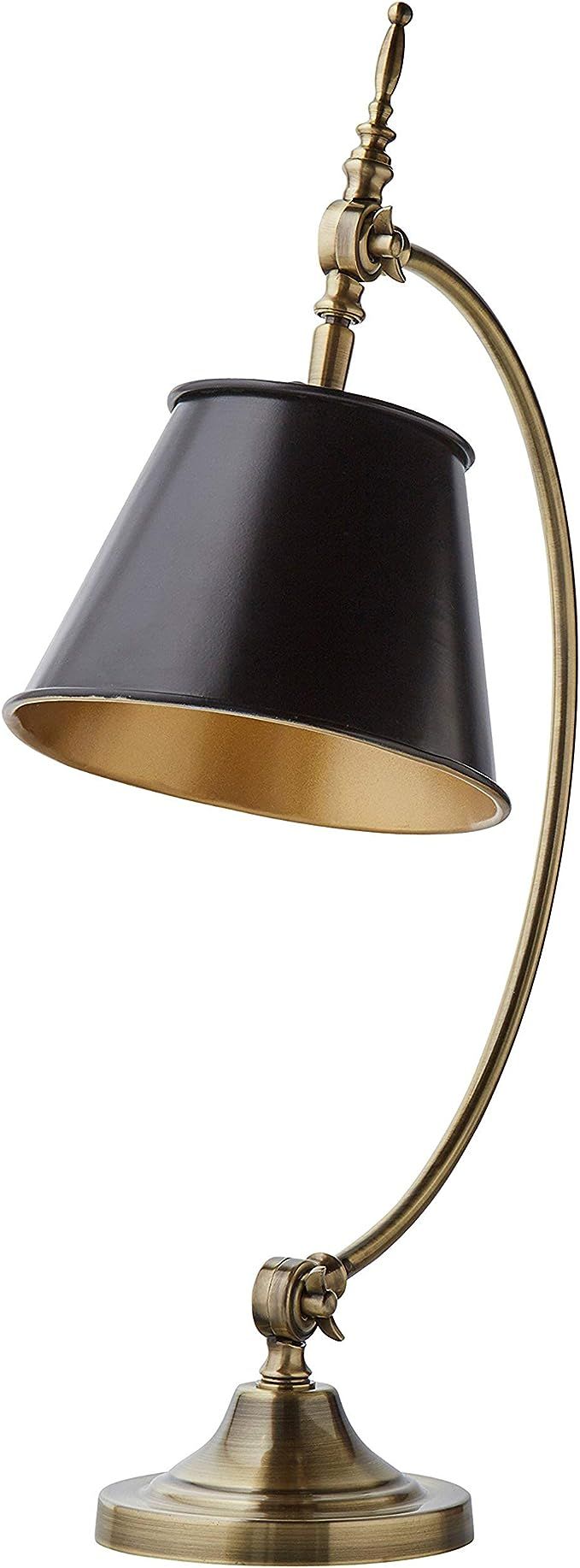 Amazon Brand – Stone & Beam Vintage Antique Arc Table Desk Lamp With LED Light Bulb - 19.5 x 10... | Amazon (US)