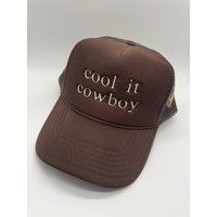 Cool It Cowboy Brown Trucker Hat | Etsy (US)