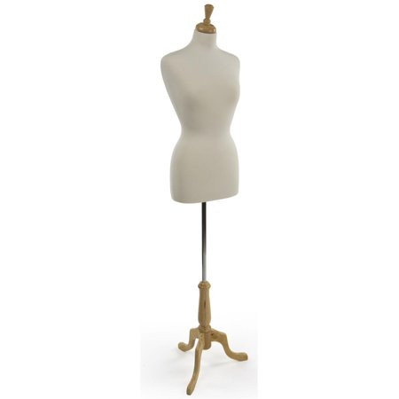 Female Mannequin Dress Form, Size 8, with Natural Tripod Base, Adjustable Height (White) (DFLF8NWB) | Walmart (US)