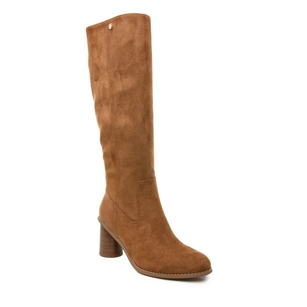 C. Wonder Women's Microsuede Knee High Heeled Boot - Walmart.com | Walmart (US)