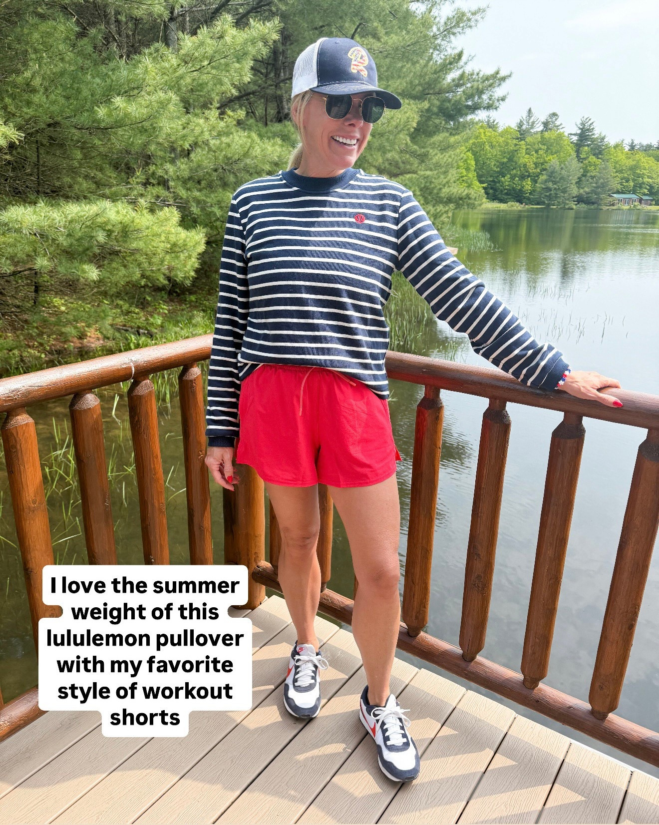 Size 4 shorts and small pullover 

#LTKOver40 #LTKSummerEdit #LTKSeasonal
