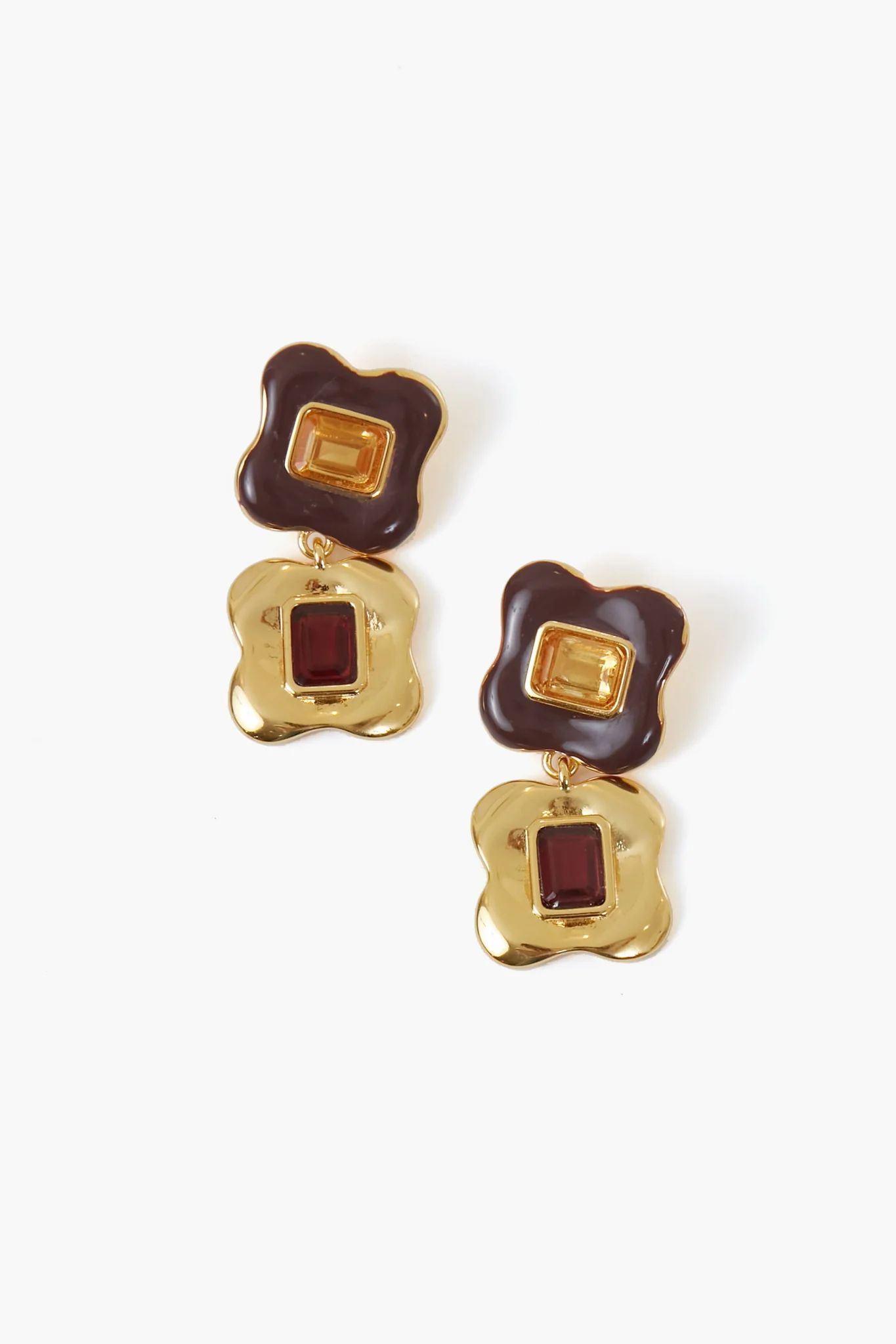 Burgundy Clover Earrings | Tuckernuck (US)