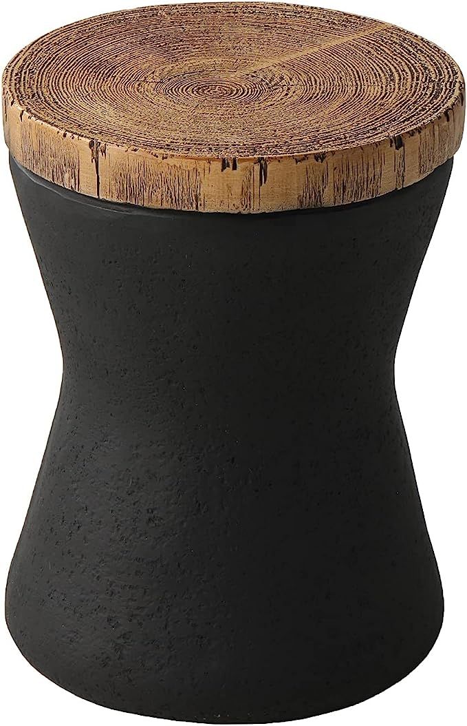 SUNBURY Outdoor Accent Table, 11" Hourglass Shaped Outdoor Side Table for Patio, Concrete Garden ... | Amazon (US)