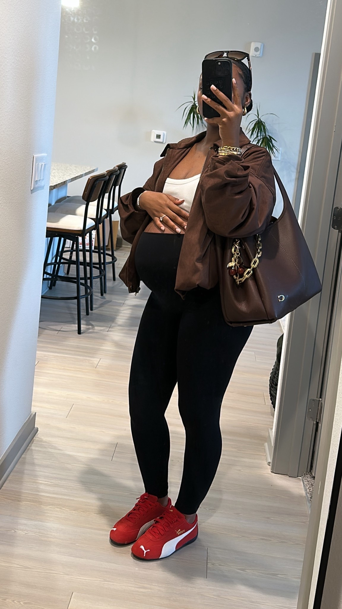 OOTD 🤎🍒 #bumpfriendly #maternity #pregnant #ootd #outfitinspo