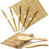 Delamu Sushi Making Kit, Bamboo Sushi Mat, Including 2 Sushi Rolling Mats, 5 Pairs of Chopsticks,... | Amazon (US)
