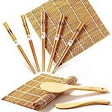 Delamu Sushi Making Kit, Bamboo Sushi Mat, Including 2 Sushi Rolling Mats, 5 Pairs of Chopsticks,... | Amazon (US)