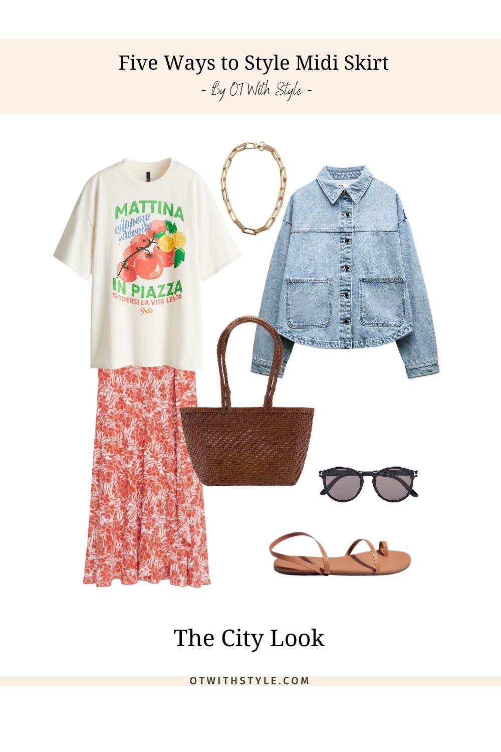 Styling a midi skirt for summer in a casual look with a graphic t-shirt, floral midi skirt and braided leather bag 

#LTKstyletip #LTKtravel #LTKsummer