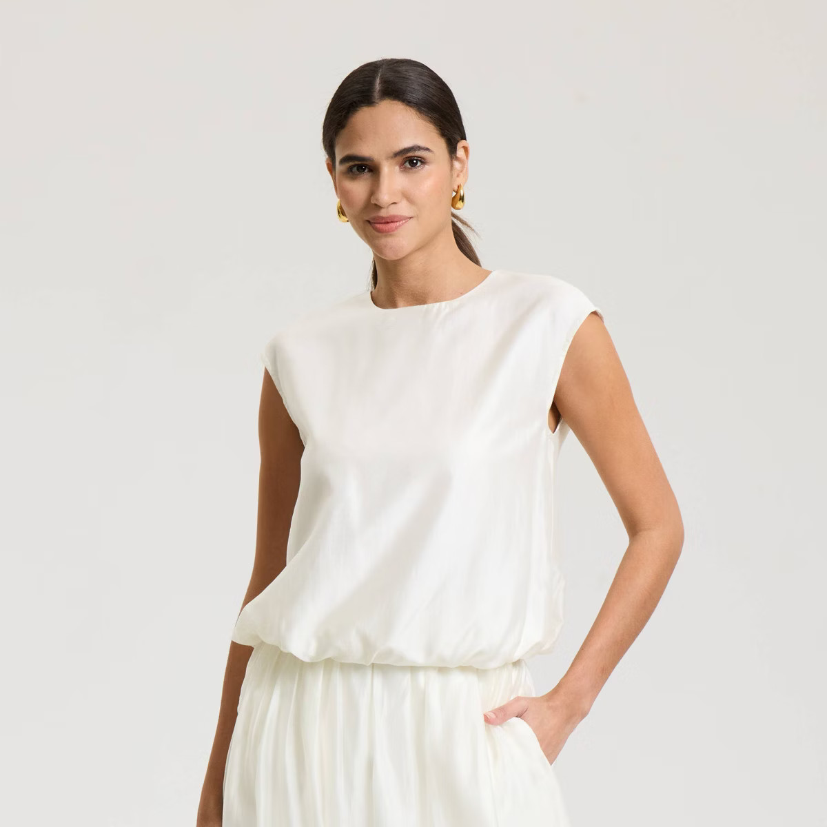 Women's Sleeveless Bubble Top - A New Day™ | Target