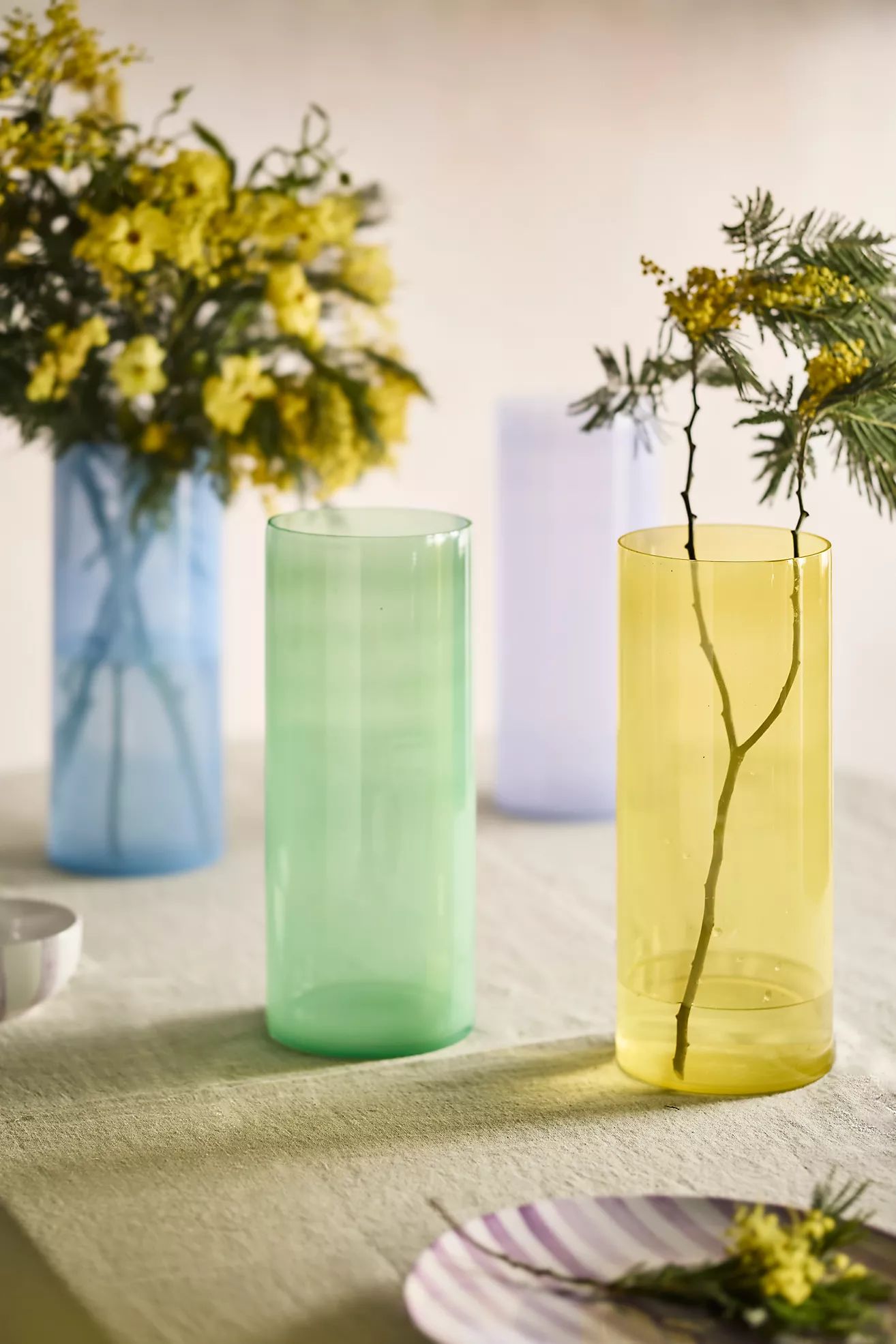 Colorful Glass Column Vase | Terrain
