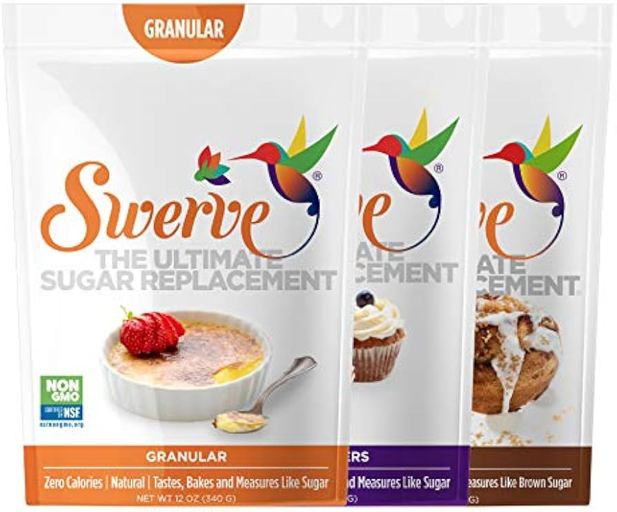 Swerve Sweetener Granular, Brown and Confectioners Baker's Trio - Sugar Substitute, Zero Calorie,... | Amazon (US)