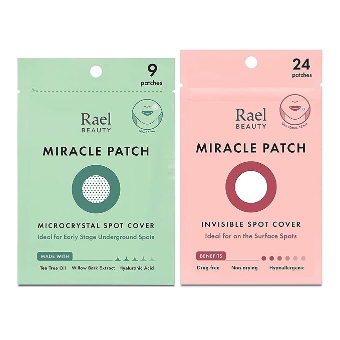 Rael Miracle Spot Cover Bundle - Invisible Spot Dot & Microcrystal Patches, Hydrocolloid, Blemish... | Amazon (US)