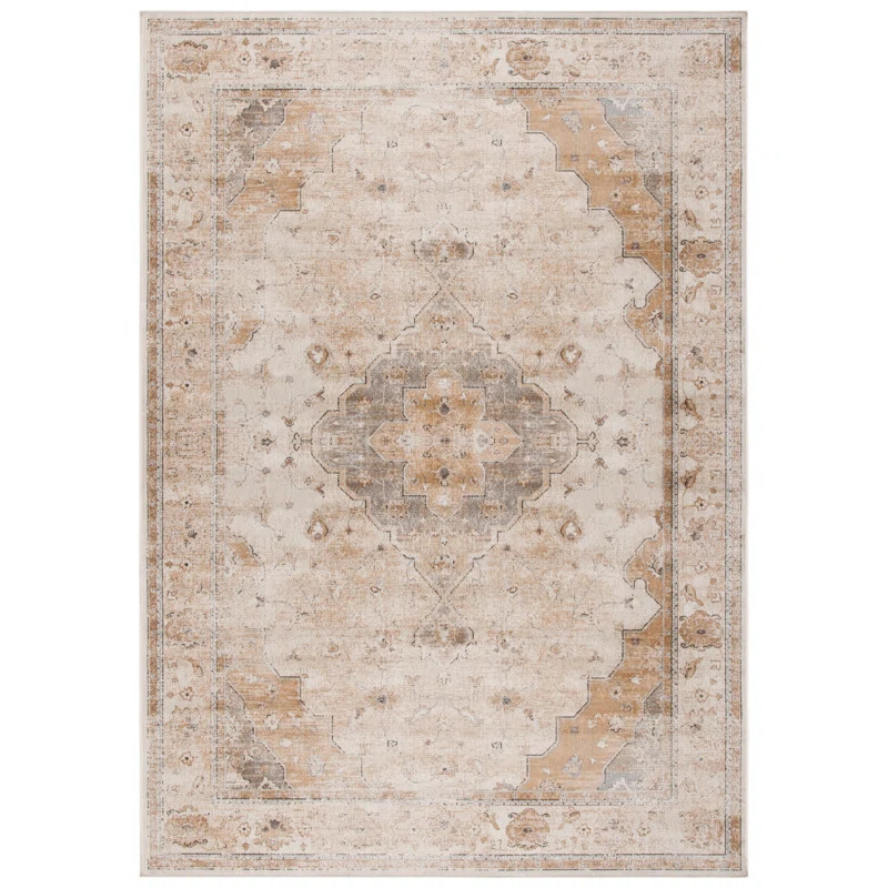 Pelluru Oriental Ivory/Beige Area Rug | Wayfair North America