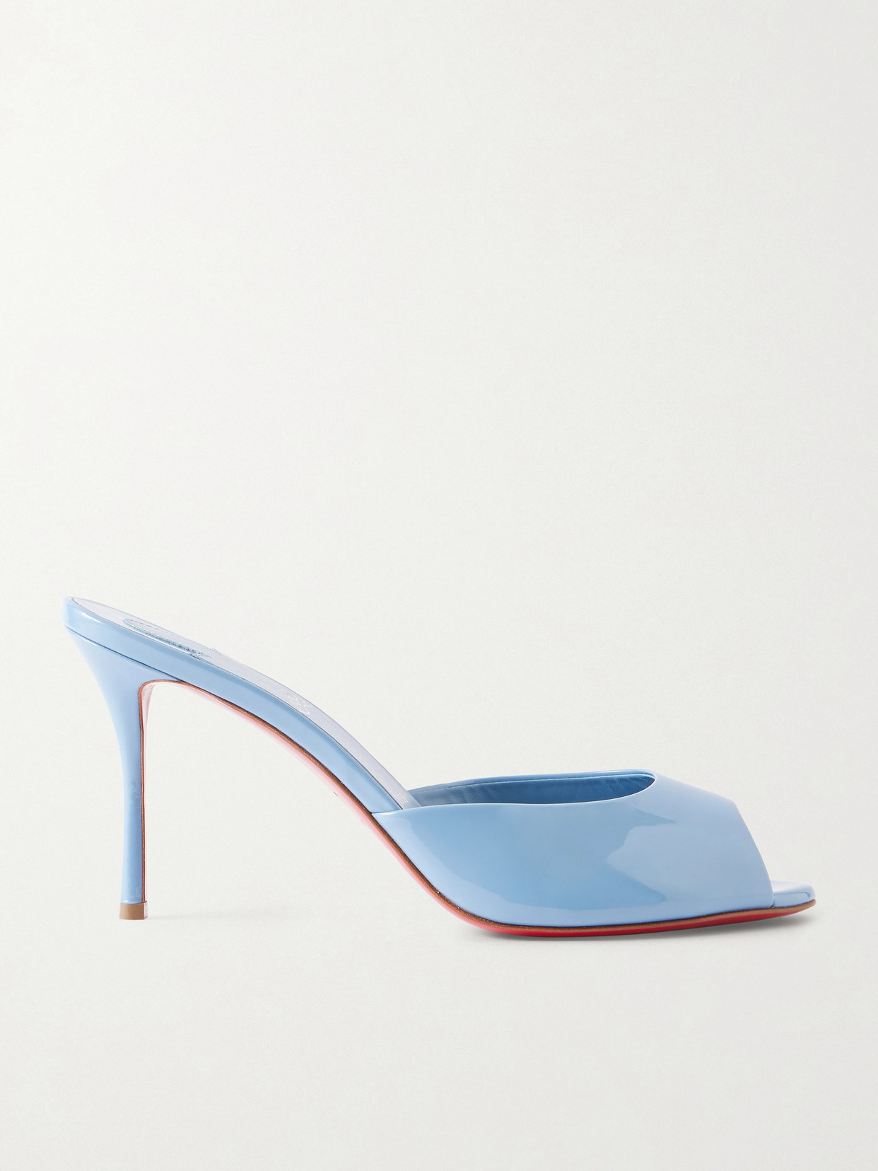 Christian Louboutin - Me Dolly 85 Patent-leather Mules - Blue | NET-A-PORTER (US)