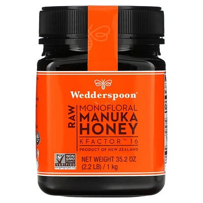 Wedderspoon, Raw Monofloral Manuka Honey, KFactor™ 16, 35.2 oz (1 kg) | iHerb