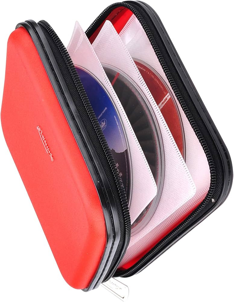 CD DVD Wallet, 32 Capacity Heavy Duty, DVD CD Case Holder for Car, Portable DVD/VCD Storage Disk,... | Amazon (US)
