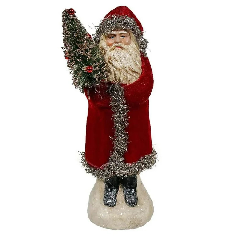 8.25" Velvet Belsnickle Santa Figurine | Walmart (US)
