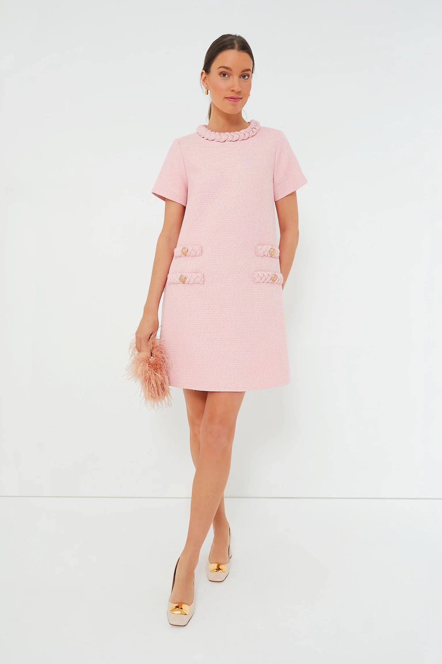 Pink Salt Tweed Jackie Dress | Tuckernuck (US)