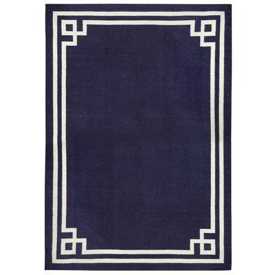 Natural/Navy Philippe Reversible Peruvian Flat Weave Rug | Jonathan Adler