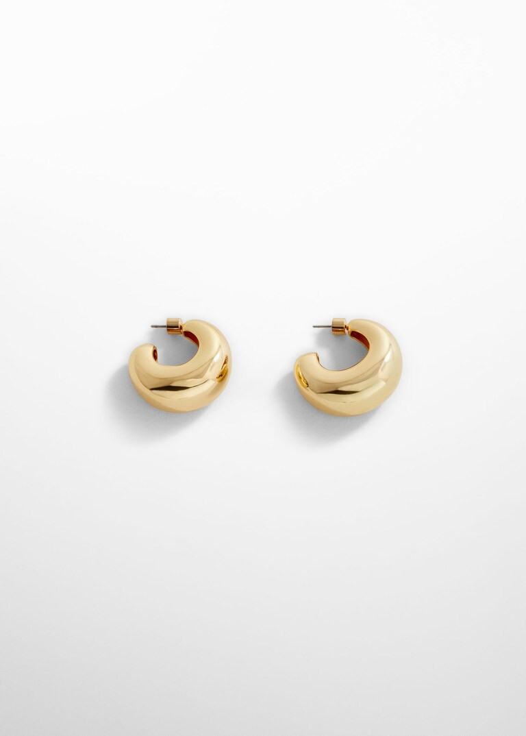 Volume hoop earrings -  Women | Mango USA | MANGO (US)
