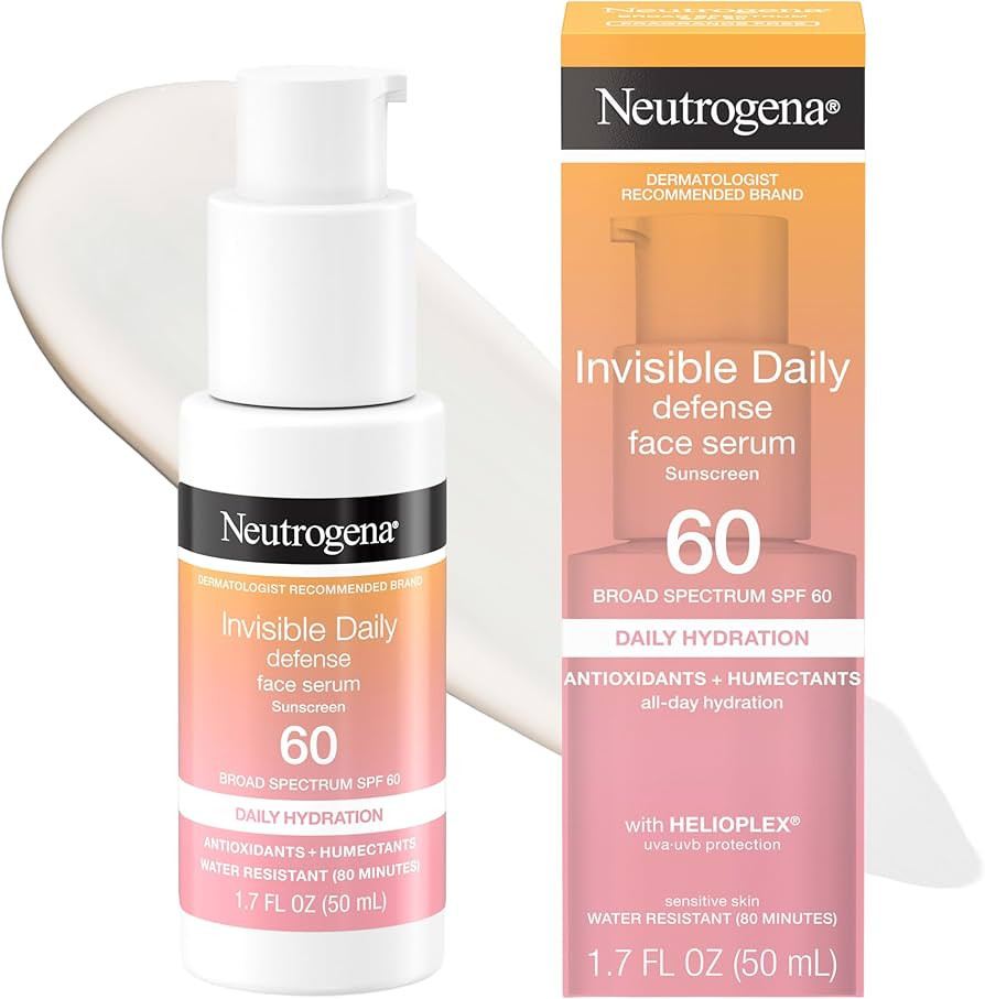Neutrogena Invisible Daily Defense Face Serum with Broad Spectrum SPF 60+ to Help Even Skin Tone,... | Amazon (UK)