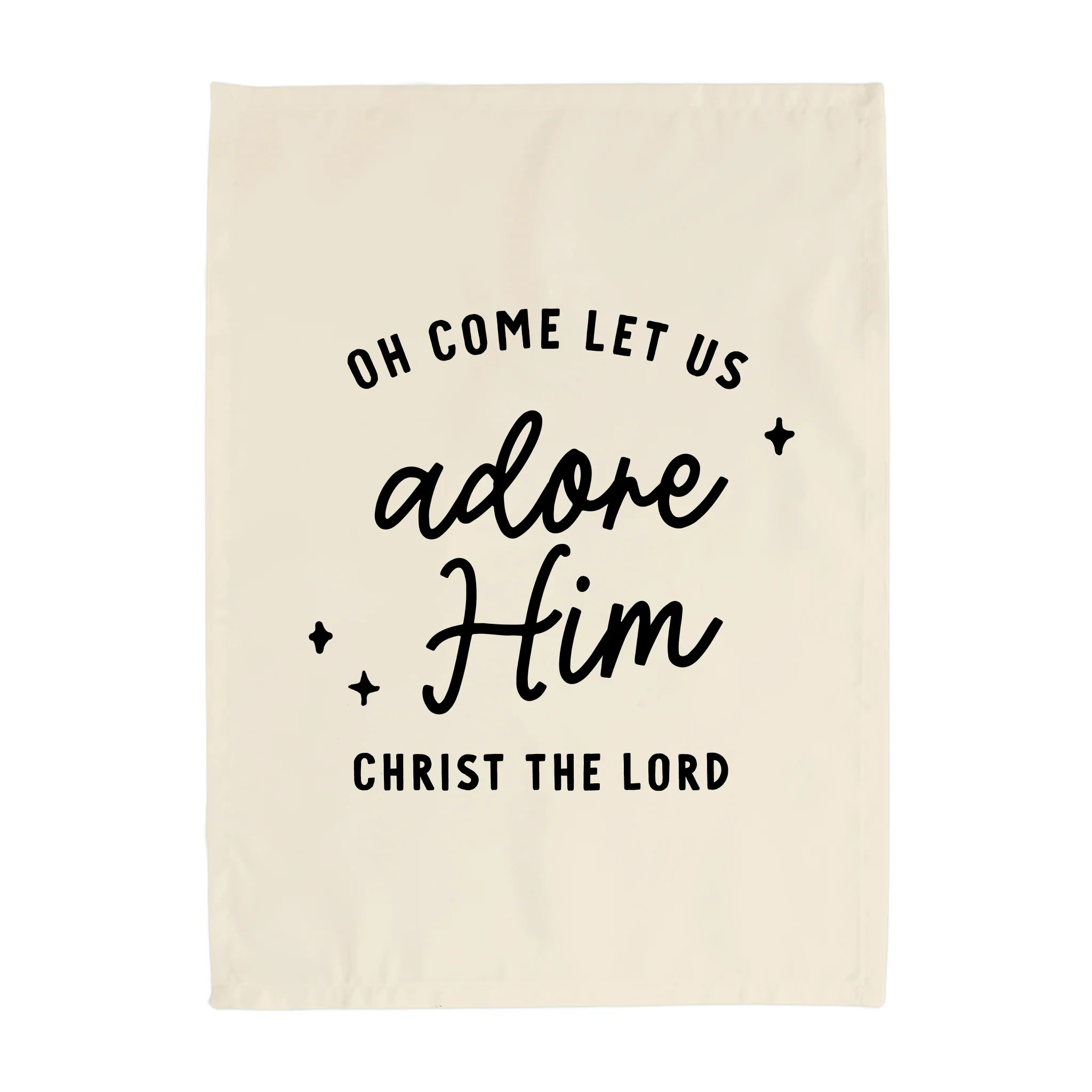 {Neutral} Oh Come Let us Adore Him Banner | Hunny Prints