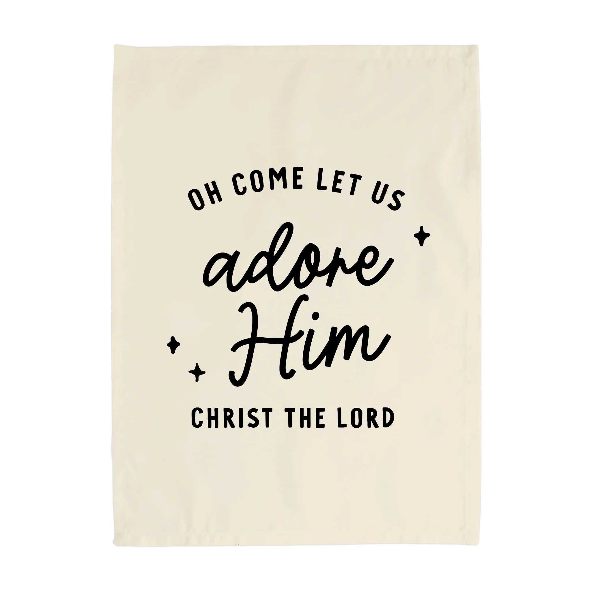 {Neutral} Oh Come Let us Adore Him Banner | Hunny Prints