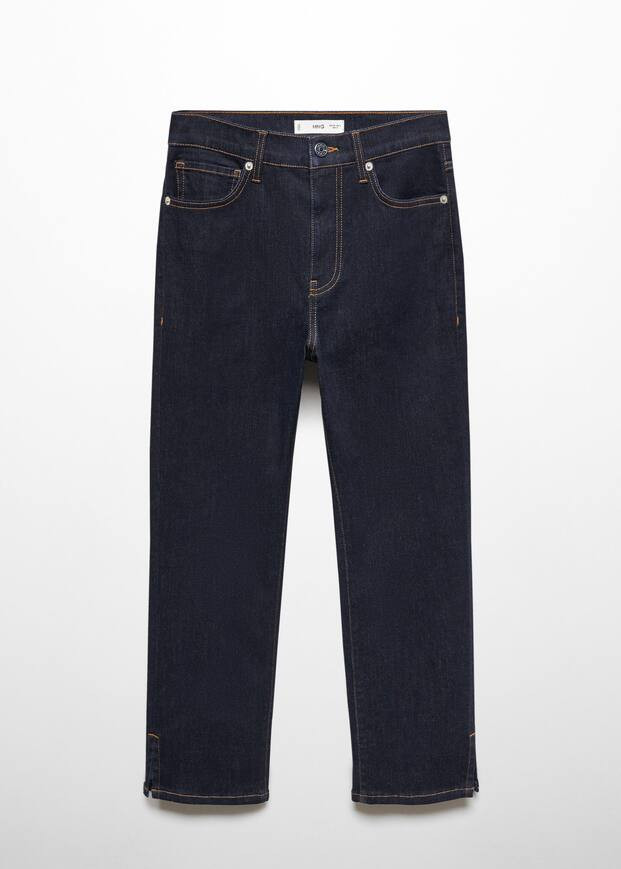 side opening capri jeans -  Women | Mango USA | MANGO (US)