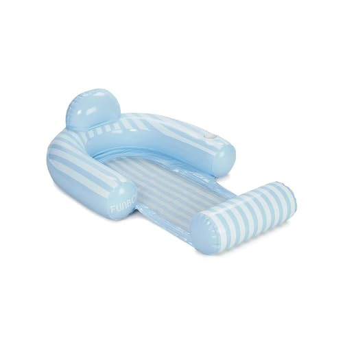 FUNBOY Coastal Stripe Mesh Chair 2-in-1 Water Chair with Cooling Mesh and Water Hammock Inflatable Pool Float. | Amazon (US)
