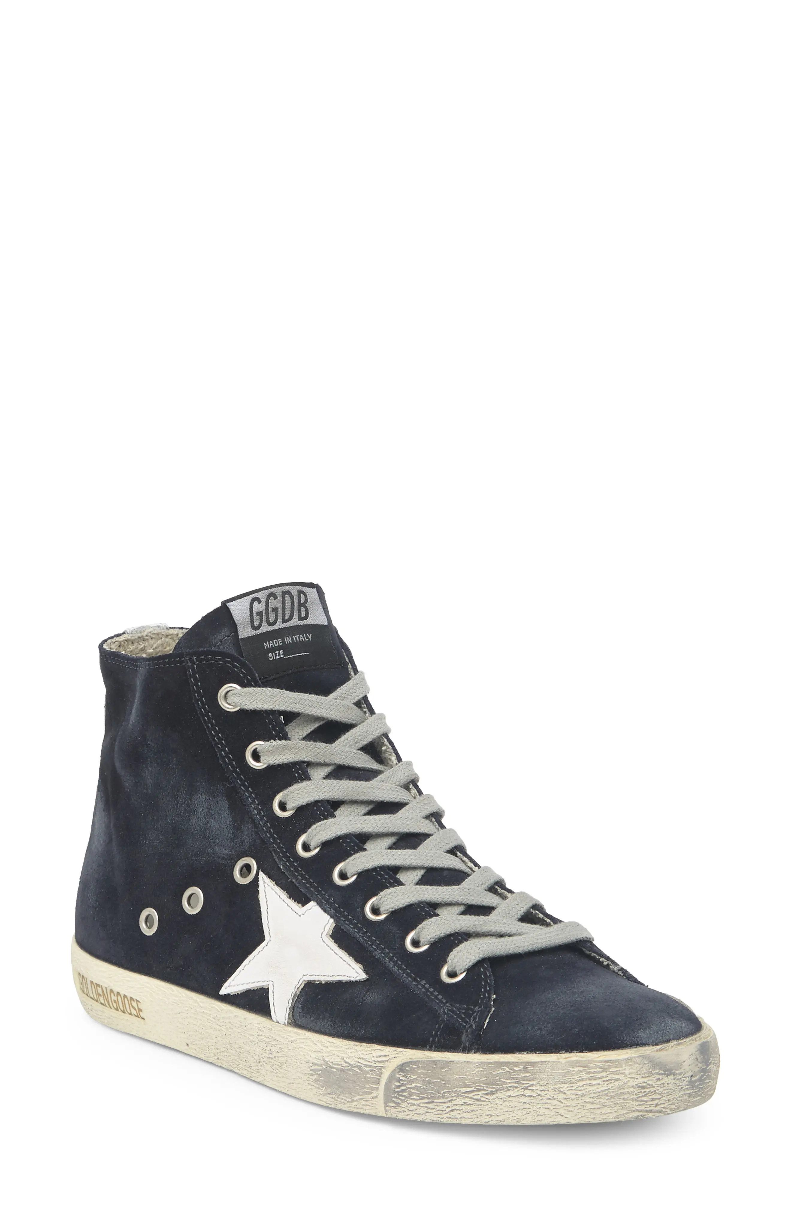 Golden Goose Francy High Top Sneaker in Night Blue/White at Nordstrom, Size 8Us | Nordstrom