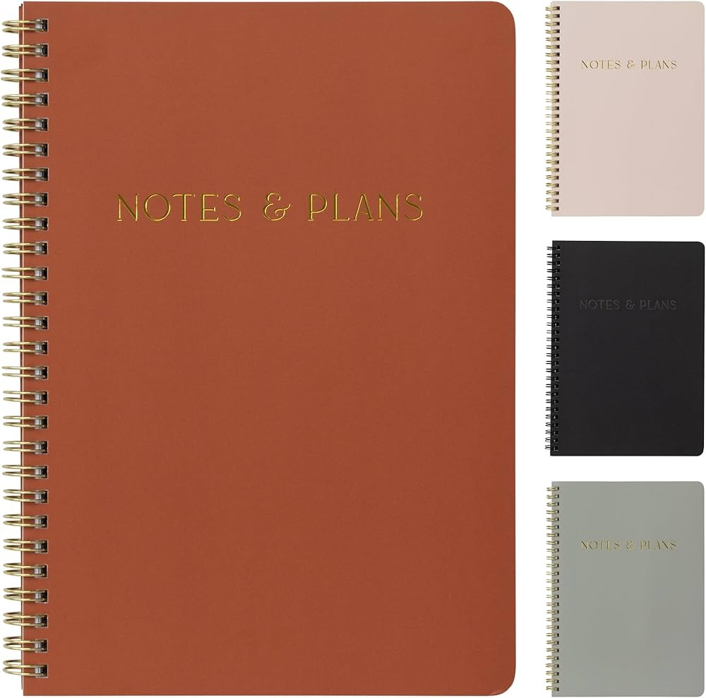 Simplified Daily Planner And Notebook With Hourly Schedule - Aesthetic Spiral To do List Notepad ... | Amazon (US)