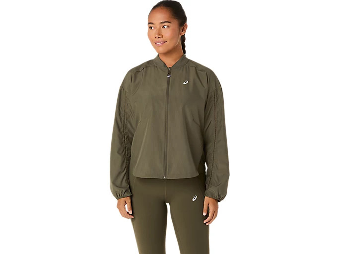 NAGINO RUN ADJUSTABLE JACKET | Women | Dark Olive | Jackets & Outerwear | ASICS United States | ASICS (US)