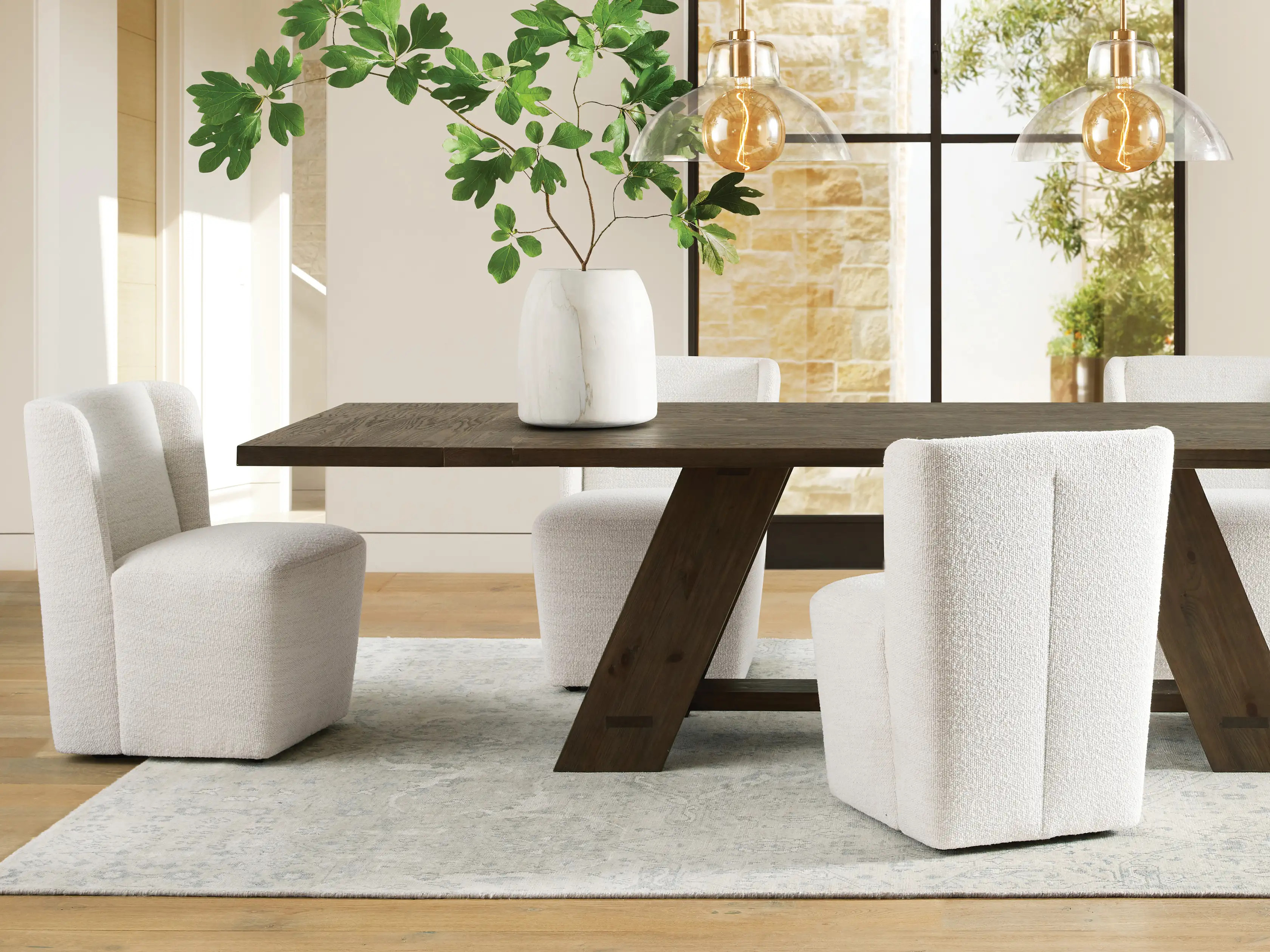 Mila Dining Chair in Merino Pearl | Arhaus