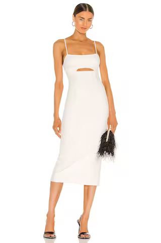 h:ours Enzo Midi Dress in White from Revolve.com | Revolve Clothing (Global)